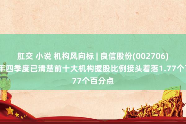 肛交 小说 机构风向标 | 良信股份(002706)2024年四季度已清楚前十大机构握股比例接头着落1.77个百分点