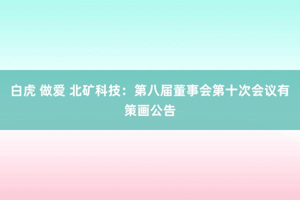白虎 做爱 北矿科技：第八届董事会第十次会议有策画公告