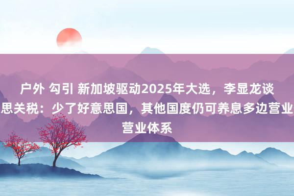 户外 勾引 新加坡驱动2025年大选，李显龙谈好意思关税：少了好意思国，其他国度仍可养息多边营业体系